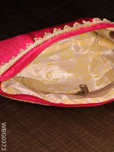 Purse With Mango Zari And Golden Lace - Wbg0373 Clutches & Purses