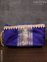 Purse With Mango Zari And Golden Lace - Wbg0373 Clutches & Purses