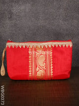 Purse With Mango Zari And Golden Lace - Wbg0373 Clutches & Purses