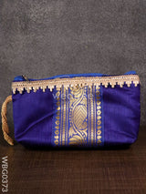 Purse With Mango Zari And Golden Lace - Wbg0373 Clutches & Purses