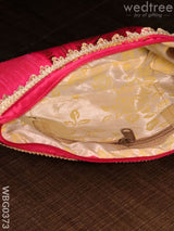 Purse With Mango Zari And Golden Lace - Wbg0373 Clutches & Purses