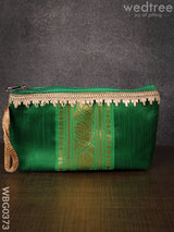 Purse With Mango Zari And Golden Lace - Wbg0373 Clutches & Purses