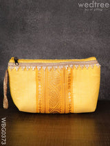 Purse With Mango Zari And Golden Lace - Wbg0373 Clutches & Purses