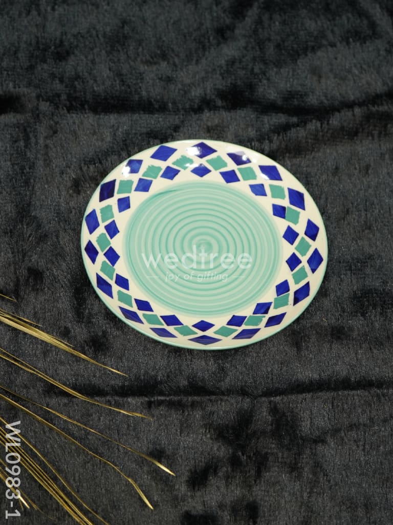 Quarter Plate - 7Inches Wl0983 Diamond Design Ceramics