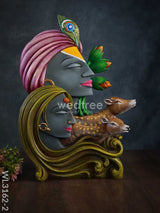 Radha Krishna Idol With Deer - Wl3162 2 Showpieces