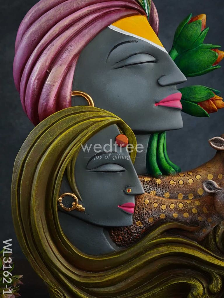 Radha Krishna Idol With Deer - Wl3162 Showpieces