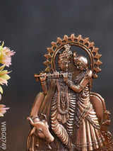 Radha Krishna Murthi Big - Copper Antique Finish Wbg0749 Divine Figurines