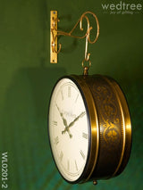 Railway Clocks - Brass Antique With Floral Design Wl0201 Wall Clocks