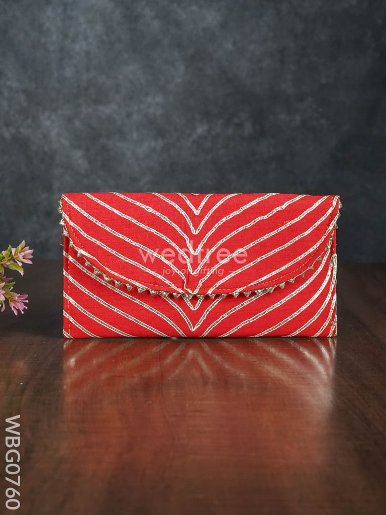 Rajasthani Zari Border Purse - Wbg0760 Clutches & Purses