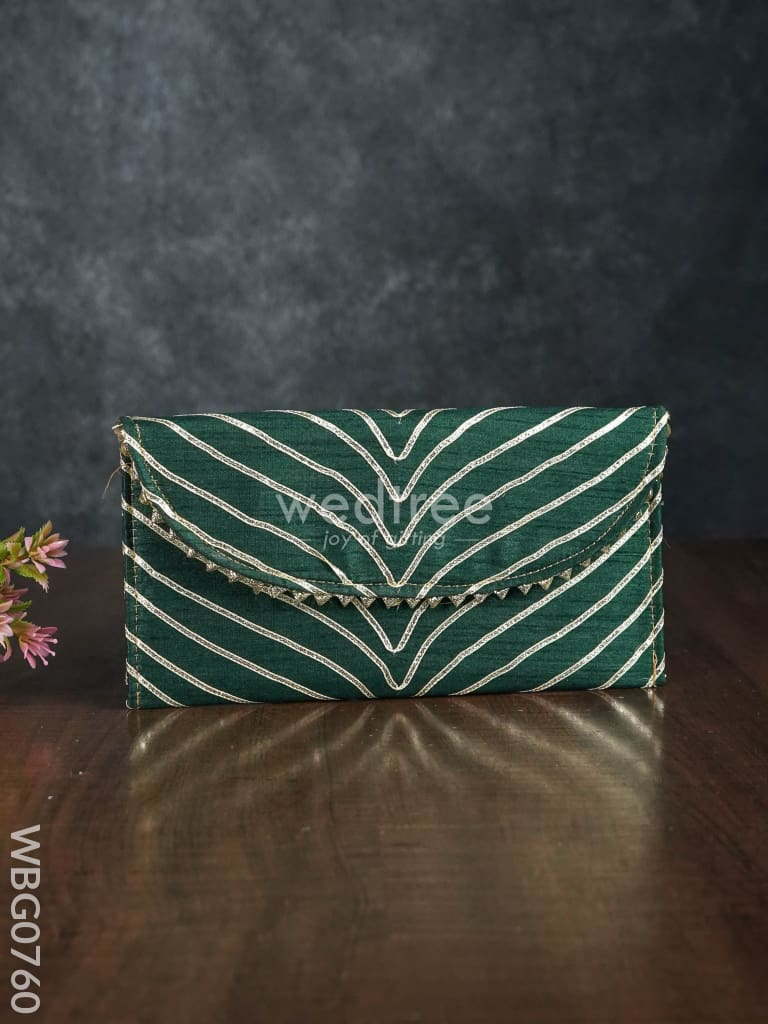 Rajasthani Zari Border Purse - Wbg0760 Clutches & Purses