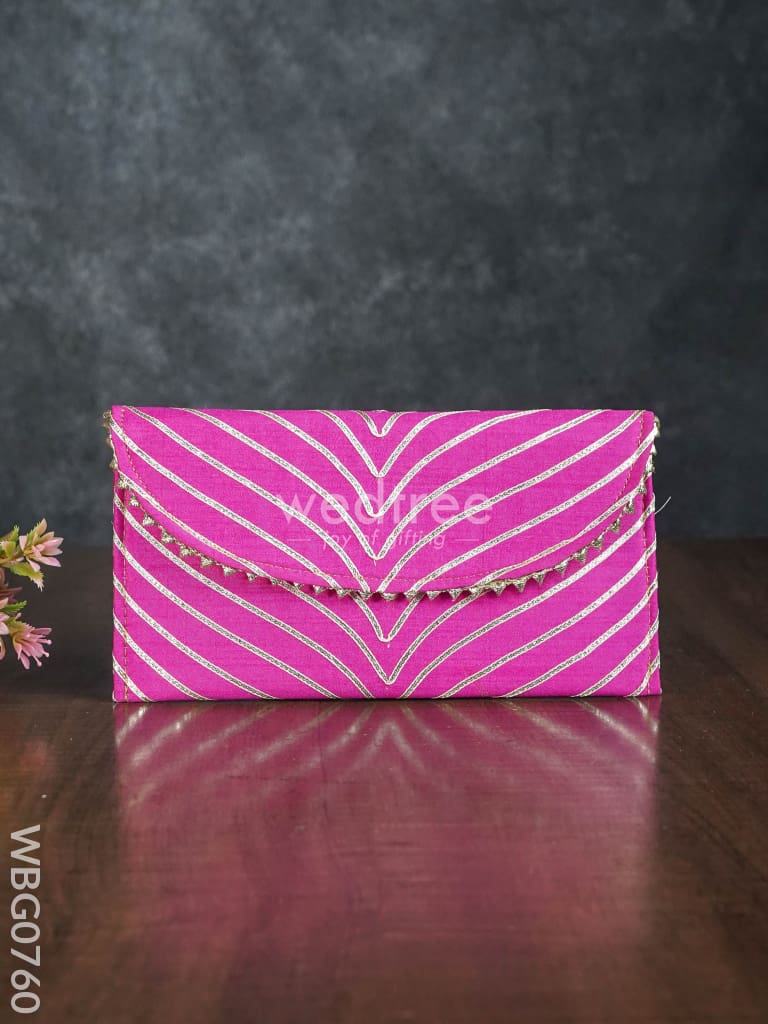 Rajasthani Zari Border Purse - Wbg0760 Clutches & Purses