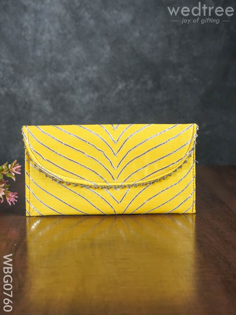 Rajasthani Zari Border Purse - Wbg0760 Clutches & Purses