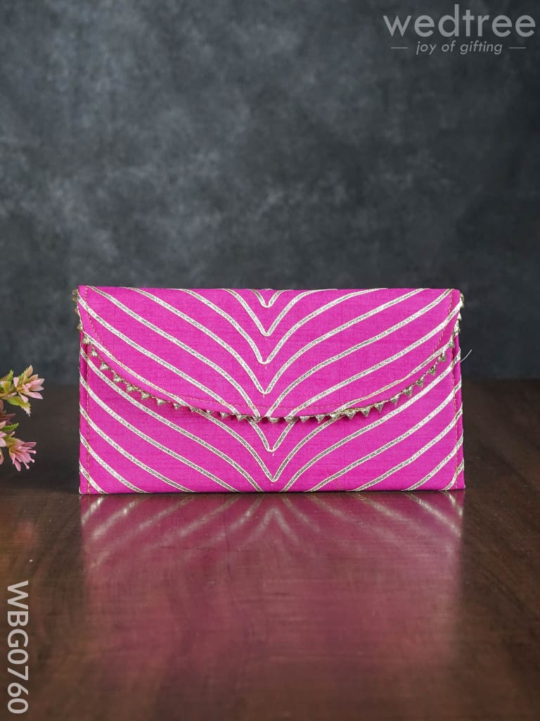 Rajasthani Zari Border Purse - Wbg0760 Clutches & Purses