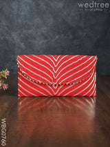 Rajasthani Zari Border Purse - Wbg0760 Clutches & Purses