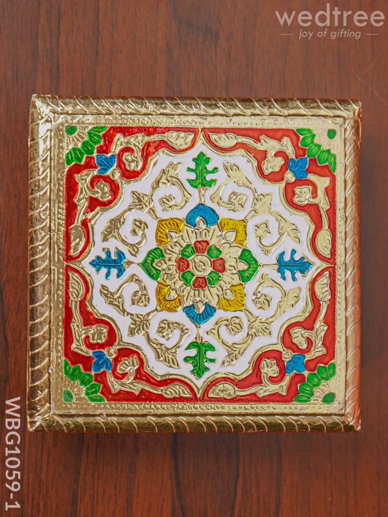 Rangoli Meenakari Manai - 5.5 Inch Wbg1059-1 Pooja Utilities