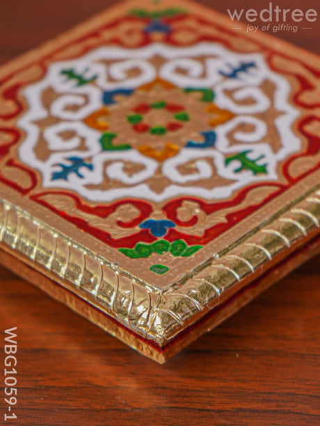 Rangoli Meenakari Manai - 5.5 Inch Wbg1059-1 Pooja Utilities