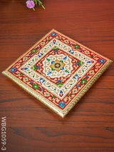 Rangoli Meenakari Manai - 9.5 Inch Wbg1059-3 Pooja Utilities