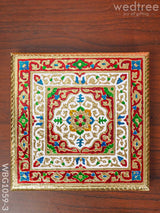 Rangoli Meenakari Manai - 9.5 Inch Wbg1059-3 Pooja Utilities