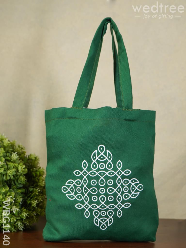 Rangoli Printed Cloth Bag - Wbg1140 Jute Bags