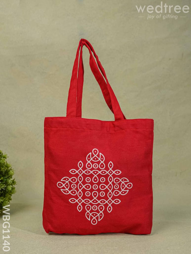 Rangoli Printed Cloth Bag - Wbg1140 Jute Bags