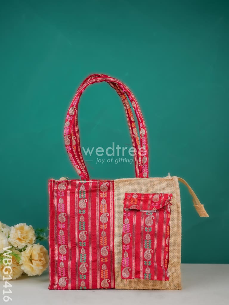 Raw Silk Jute Bag - Wbg1416 Bags