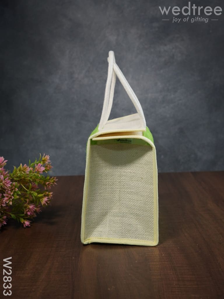 Raw Silk Jute Lunch Bag - W2833 Bags