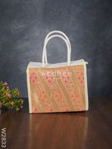 Raw Silk Jute Lunch Bag - W2833 Bags