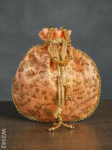 Raw Silk Potli Bag - W3542 Bags