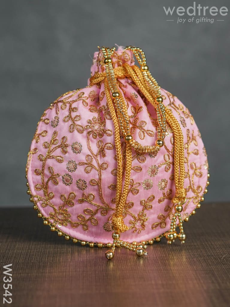 Raw Silk Potli Bag - W3542 Bags