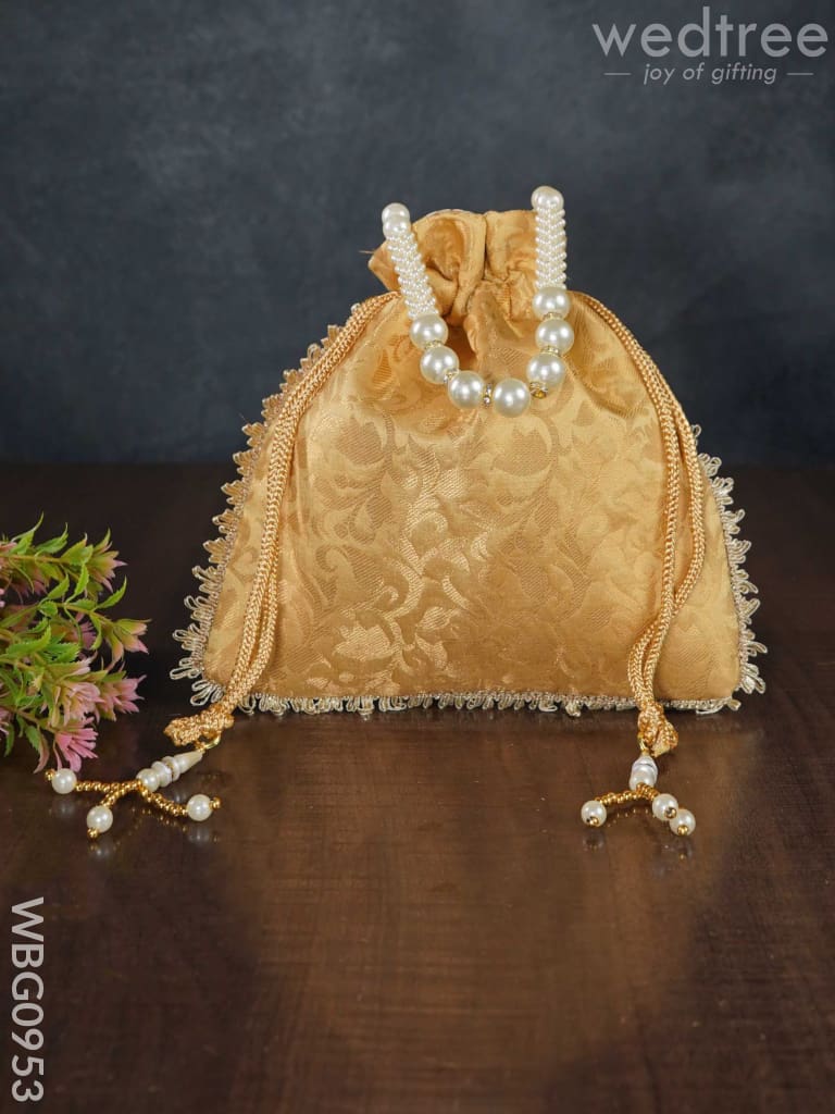 Raw Silk Potli Bag - Wbg0953 Bags