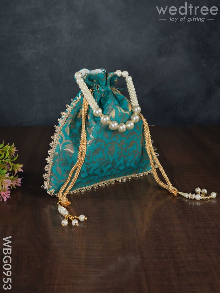 Raw Silk Potli Bag - Wbg0953 Bags