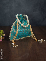 Raw Silk Potli Bag - Wbg0953 Bags