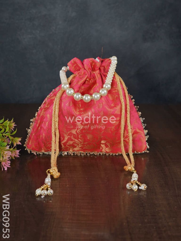 Raw Silk Potli Bag - Wbg0953 Bags