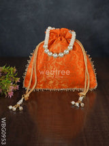 Raw Silk Potli Bag - Wbg0953 Bags