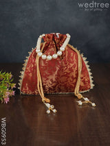 Raw Silk Potli Bag - Wbg0953 Bags