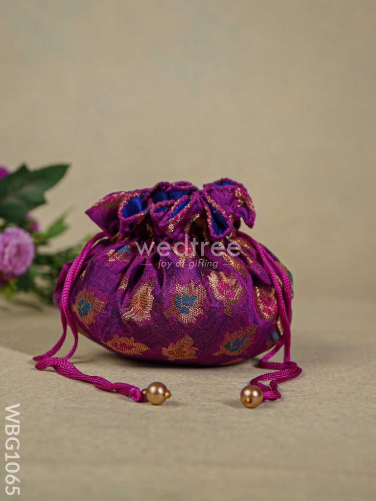 Raw Silk Potli Bag - Wbg1065 Bags