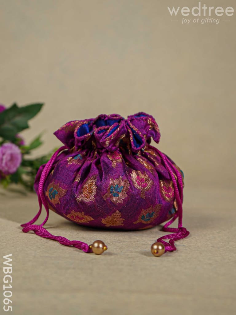 Raw Silk Potli Bag - Wbg1065 Bags