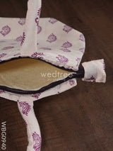 Raw Silk Printed Hand Bag - Wbg0940 Bags