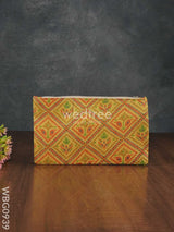 Raw Silk Printed Purse - Wbg0939 Clutches & Purses