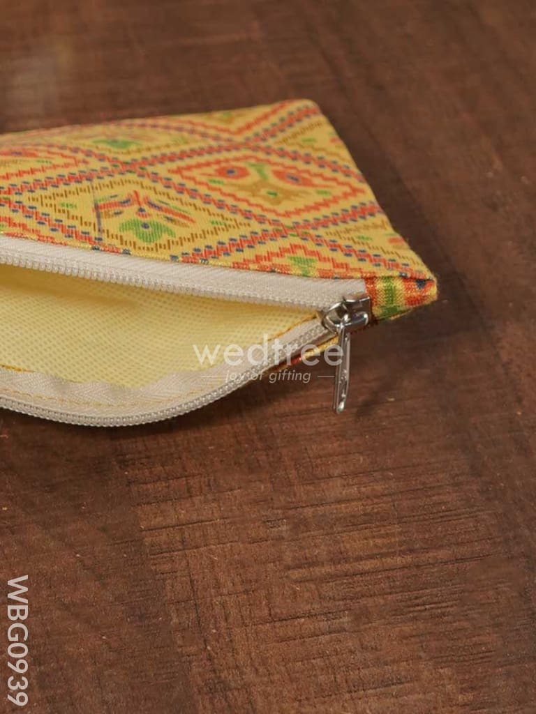 Raw Silk Printed Purse - Wbg0939 Clutches & Purses