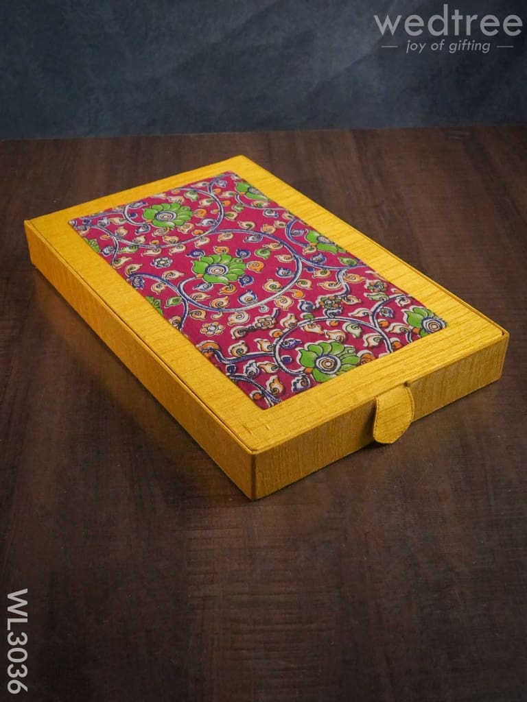 Raw Silk With Kalamkari Jewel Box - Wl3036 Organizers