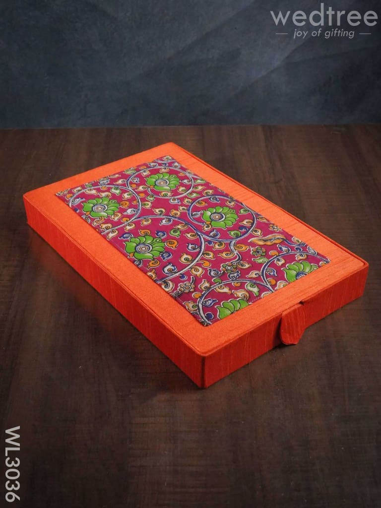 Raw Silk With Kalamkari Jewel Box - Wl3036 Organizers