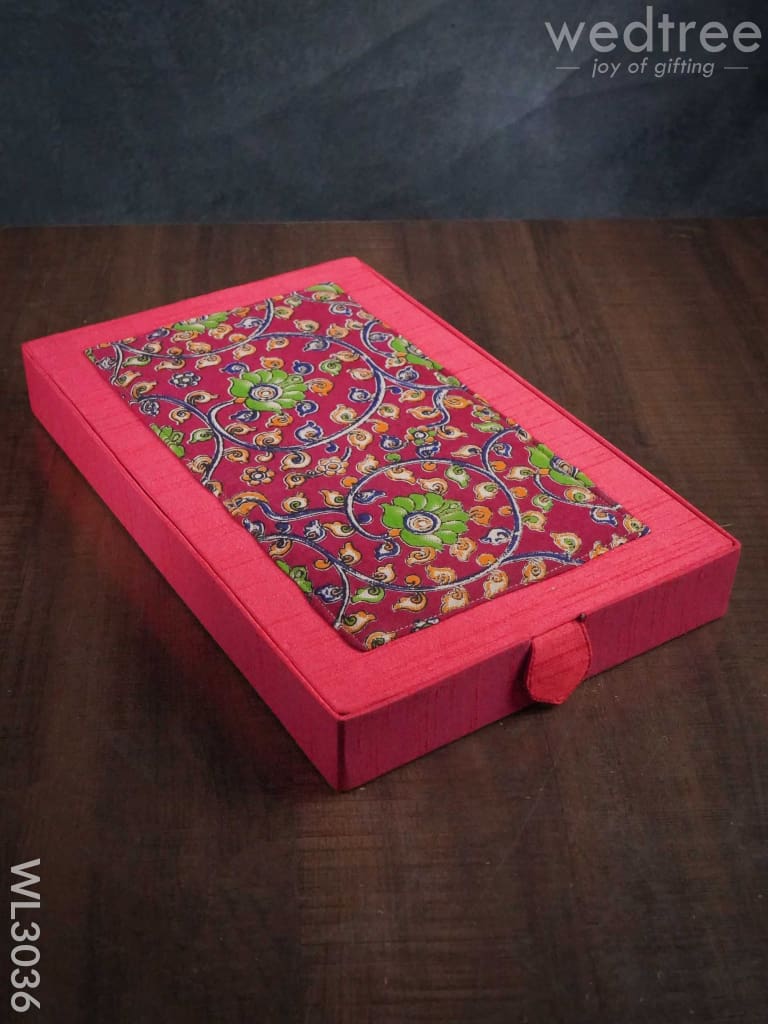 Raw Silk With Kalamkari Jewel Box - Wl3036 Organizers