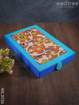 Raw Silk With Kalamkari Jewel Box - Wl3036 Organizers