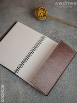 Recycled Cotton Foldable Spiral Notebook With Flap - Brown Bcg0203 Office Utility