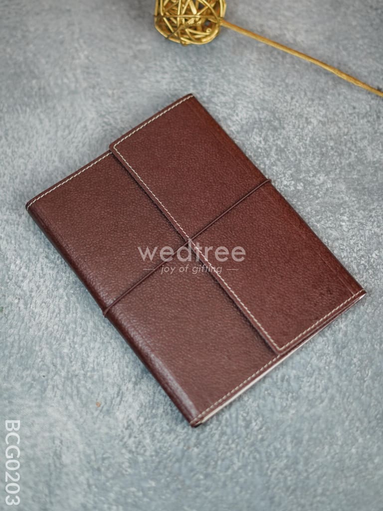 Recycled Cotton Foldable Spiral Notebook With Flap - Brown Bcg0203 Office Utility