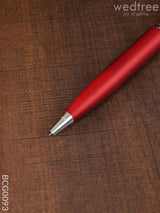 Red Matte With Silver Finish - Ball Point Pen Bcg0093 Office Utility