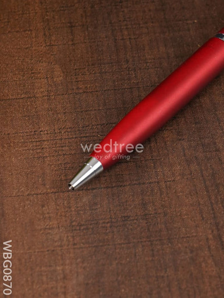 Red Matte With Silver Finish - Ball Point Pen Wbg0870 Corporate Gifts