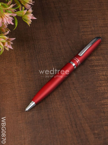 Red Matte With Silver Finish - Ball Point Pen Wbg0870 Corporate Gifts