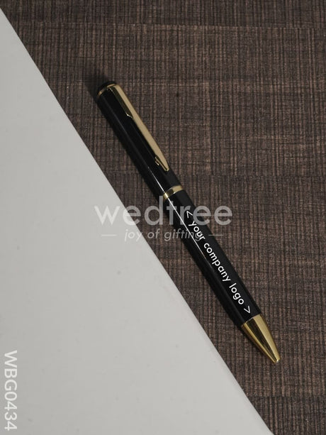 Roller Ball Point Pen (Metallic Black With Gold Finish) - Wbg0434 Kids Return Gifts